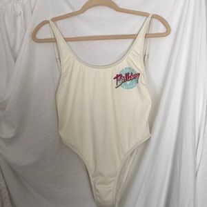 Billabong retro one-piece swimsuit. Size 10, pearl color, Australian design.